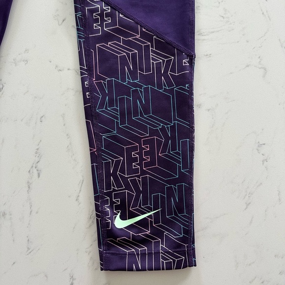 Nike Dri Fit Trophy Youth Training Leggings Word Print - Picture 5 of 6